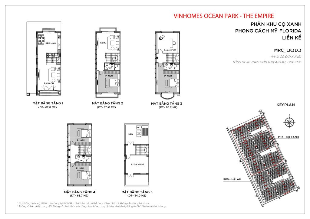 Thiết kế Sản các loại hình sản phẩm Vinhomes Ocean Park 2