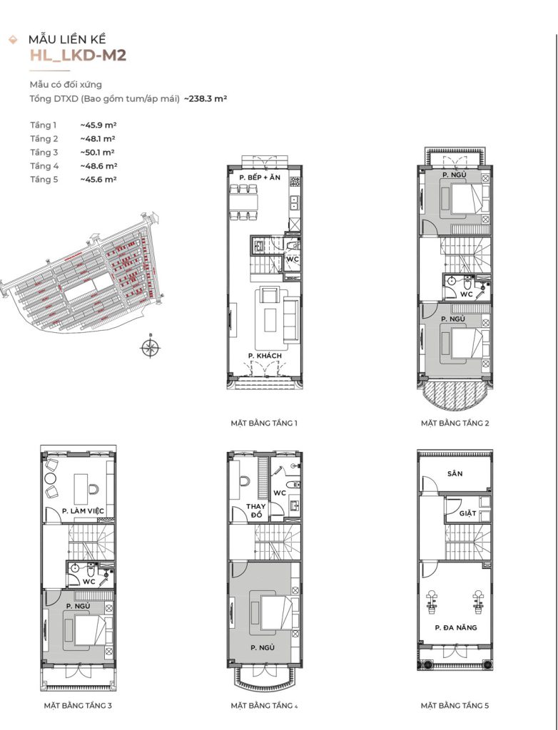 Thiết kế Sản các loại hình sản phẩm Vinhomes Ocean Park 2