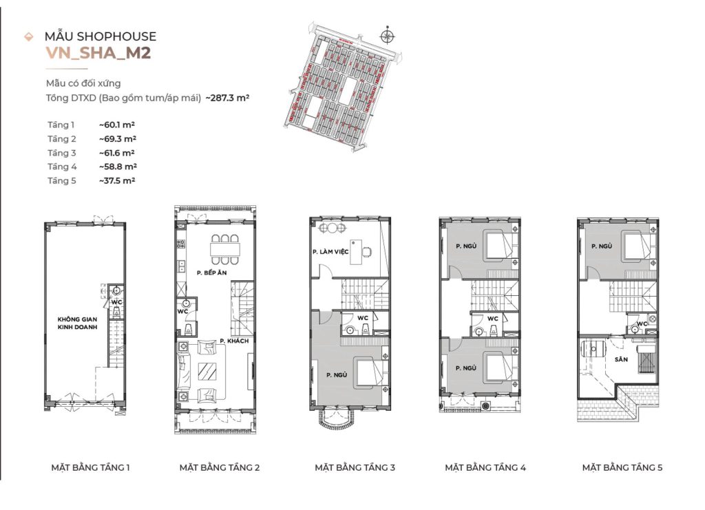Thiết kế Sản các loại hình sản phẩm Vinhomes Ocean Park 2