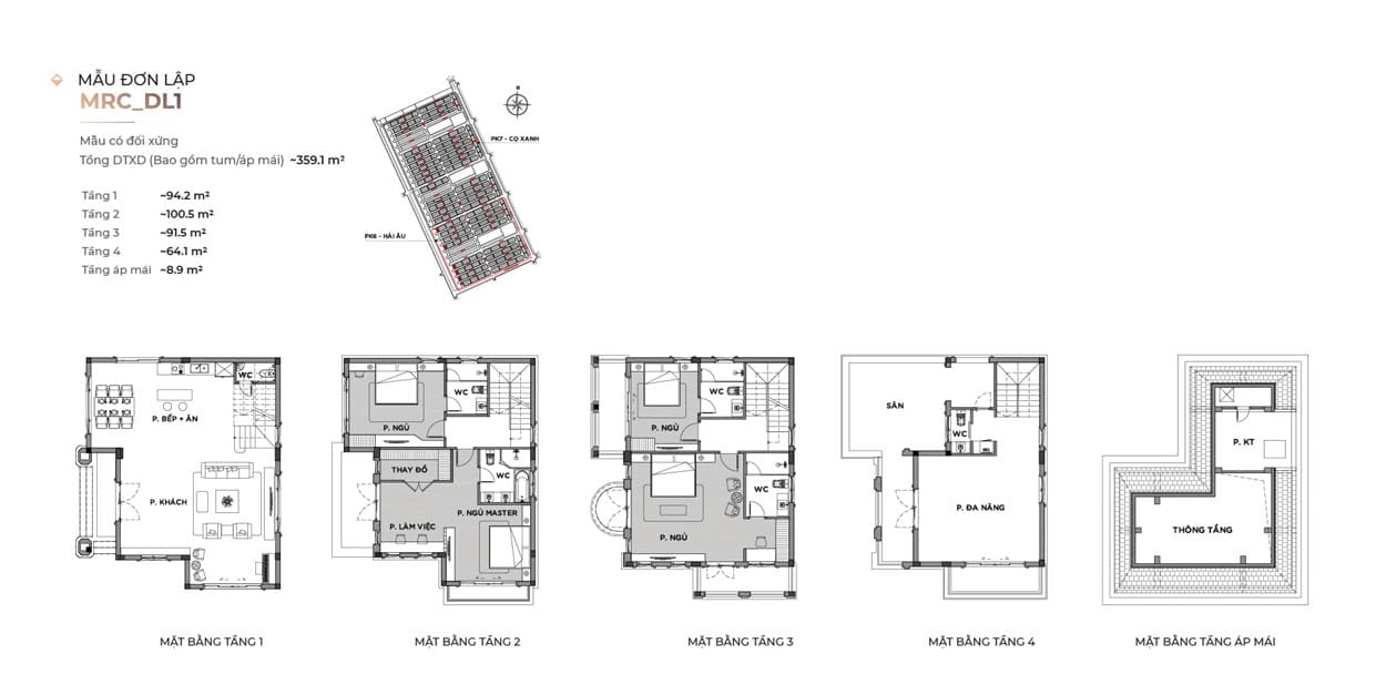 Thiết kế Sản các loại hình sản phẩm Vinhomes Ocean Park 2