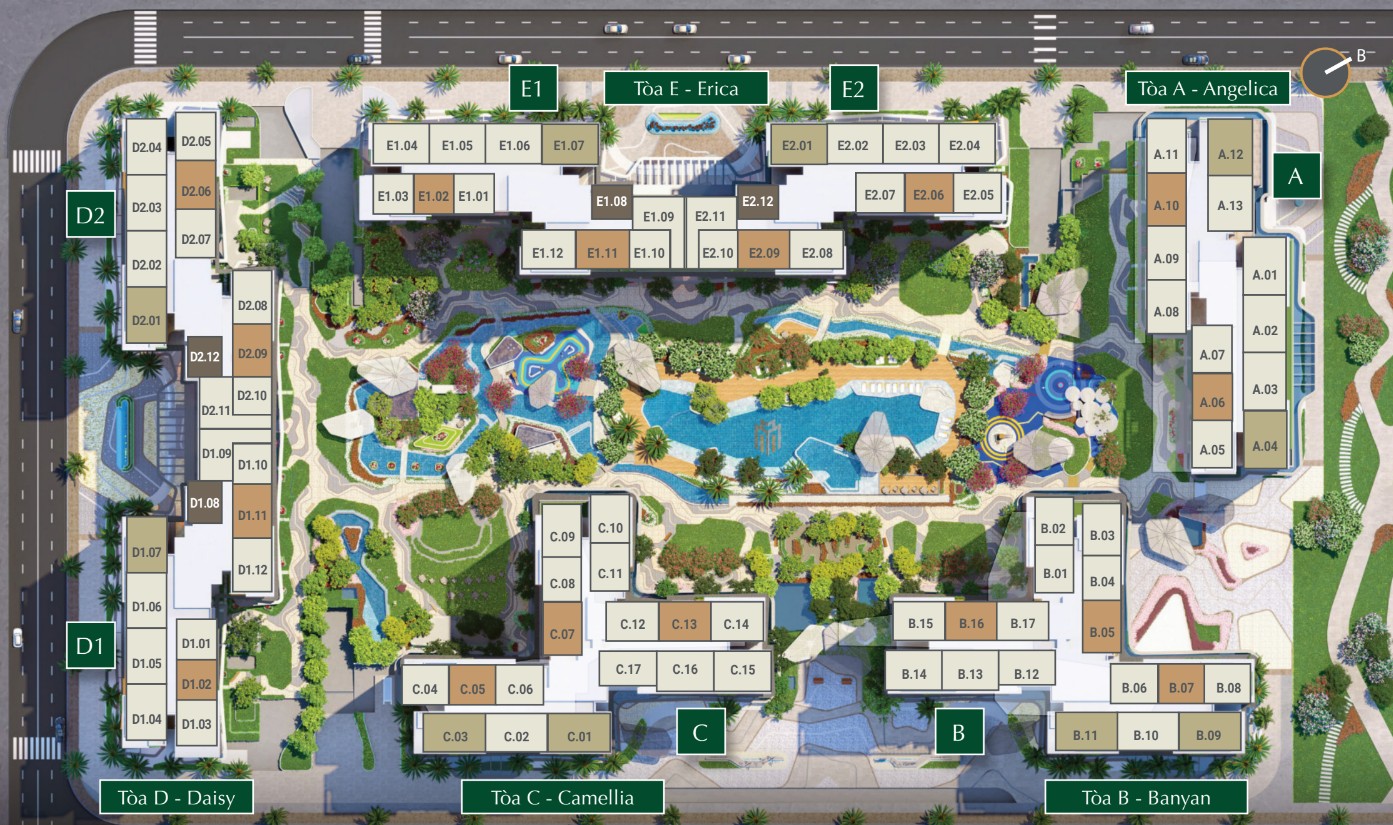 Mặt bằng tổng thể Lumiere Boulevard Quận 9