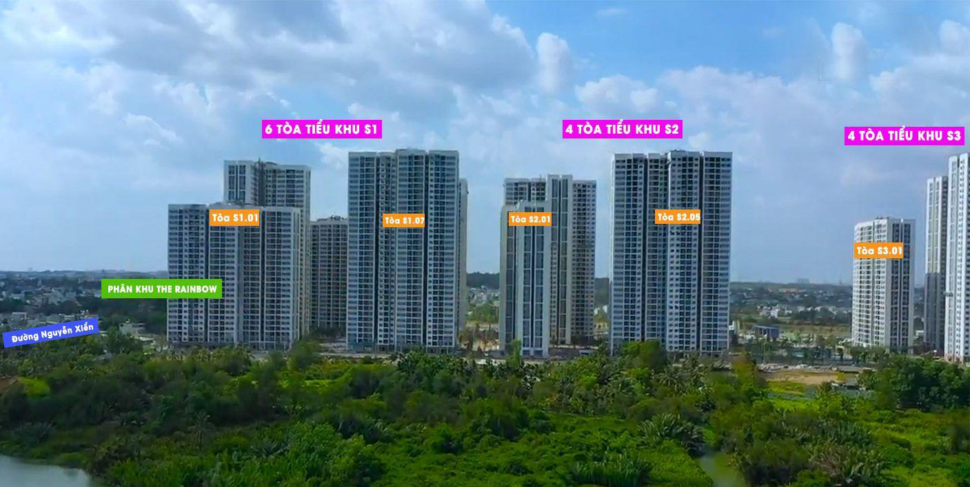 Ảnh thực tế tòa S2.01 phân khu The Rainbow - Vinhomes Grand Park Quận 9