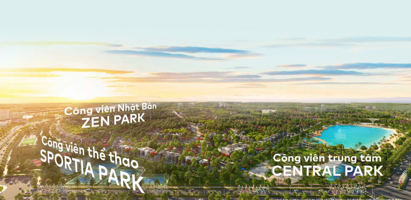 Bộ 3 công viên liên hoàn rộng 16,3 ngoại khu Vinhomes Smart City