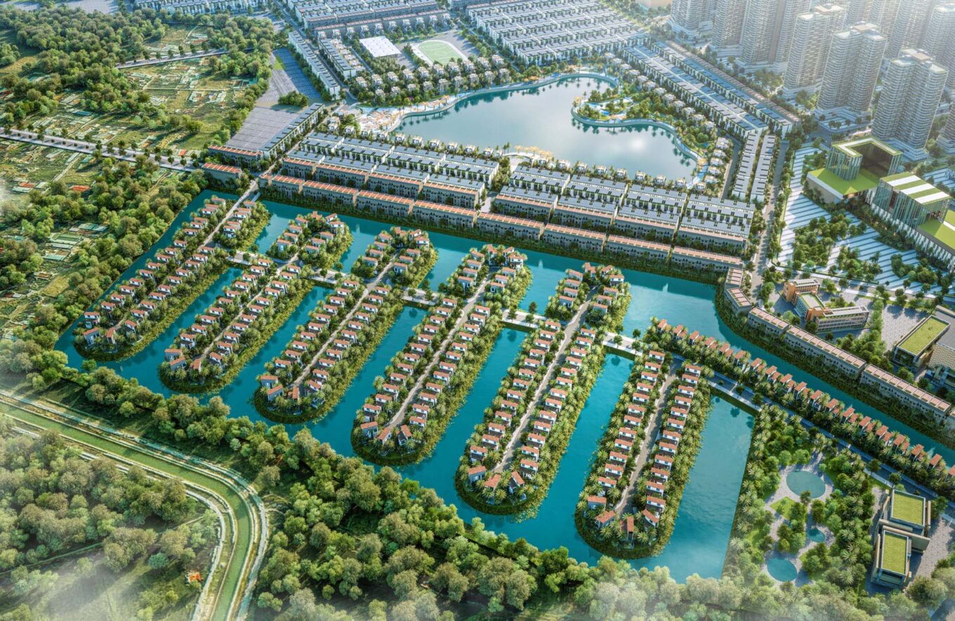 Phối cảnh khu biệt thự sinh thái ven sông Vinhomes Green City Long An