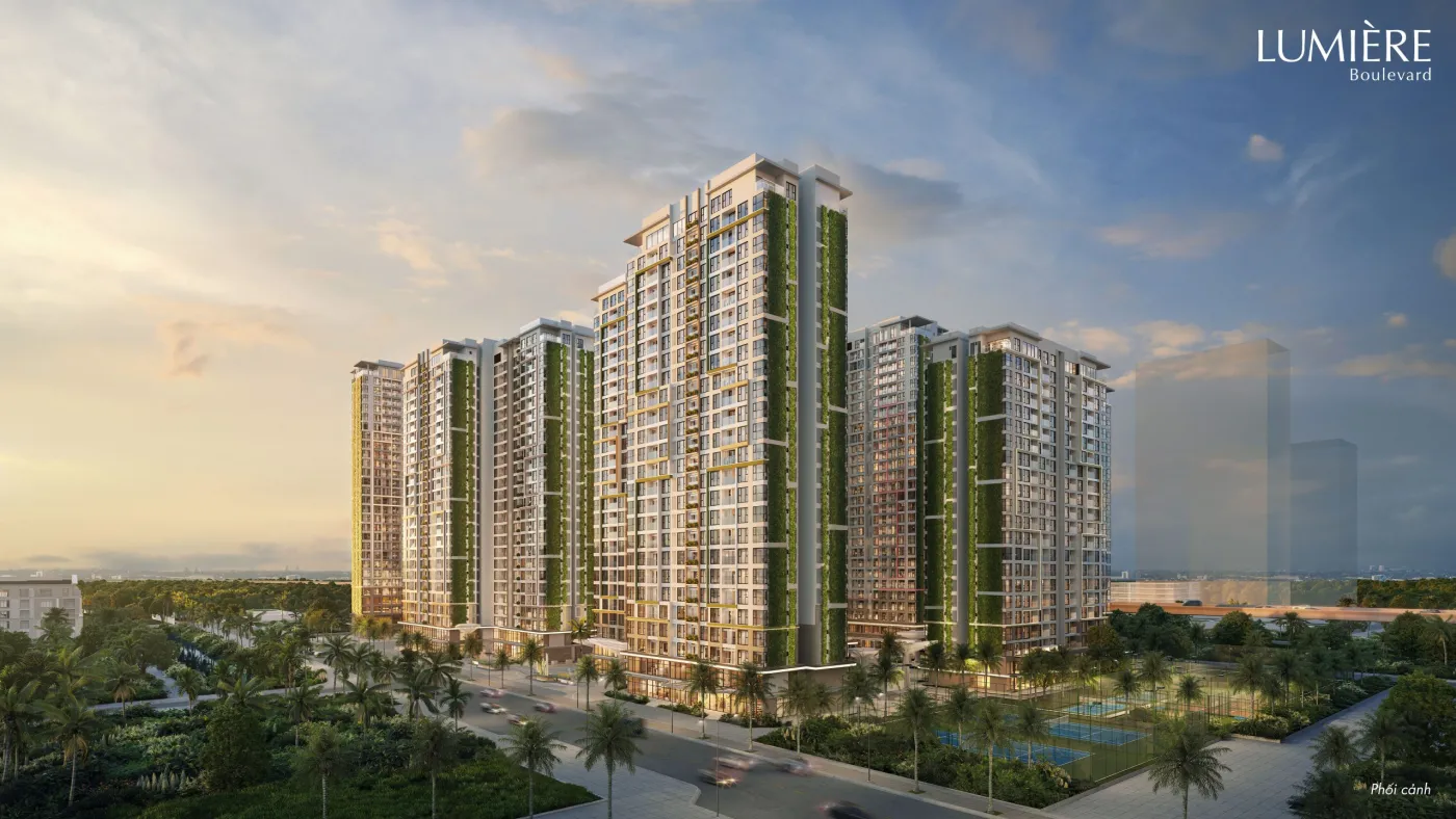Phối cảnh khu căn hộ LUMIÈRE Boulevard – Vinhomes Grand Park