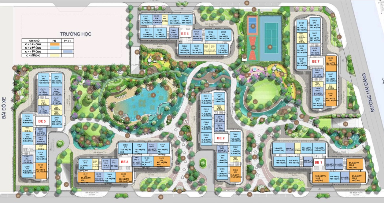 Mặt bằng tiểu khu The Resort - The Beverly