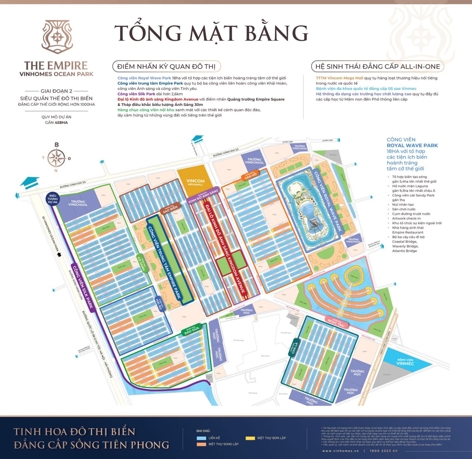 Mặt bằng tổng thể Vinhomes Ocean Park 2
