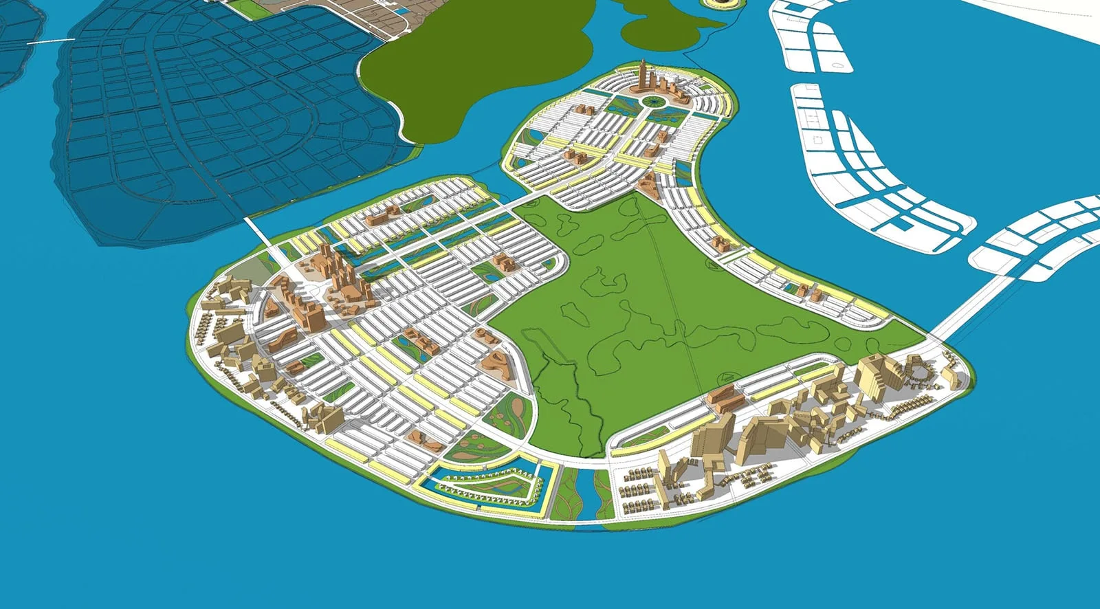 Bản vẽ mặt bằng quy hoạch 3D của Vinhomes Apollo City