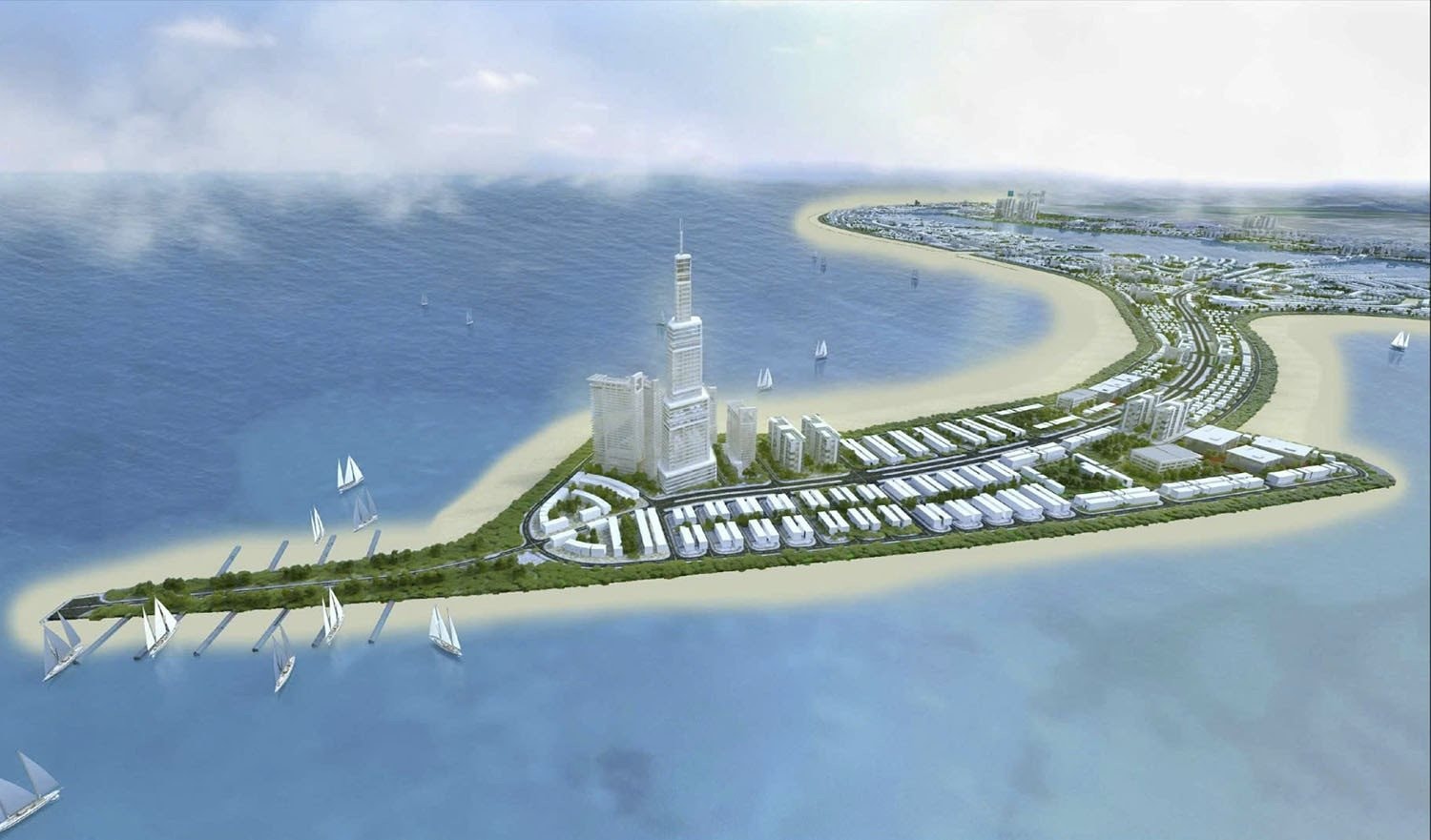 Dự án lấn biển Vinhomes Green Paradise được định hướng trở thành trung tâm kinh tế tài chính của khu vực, trong đó có tòa tháp 108 tầng.