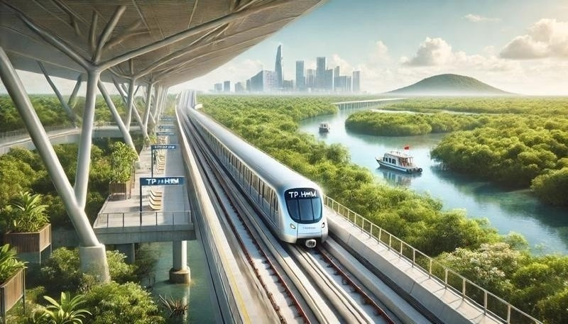 Phối cảnh tuyến metro TP. HCM - Cần Giờ