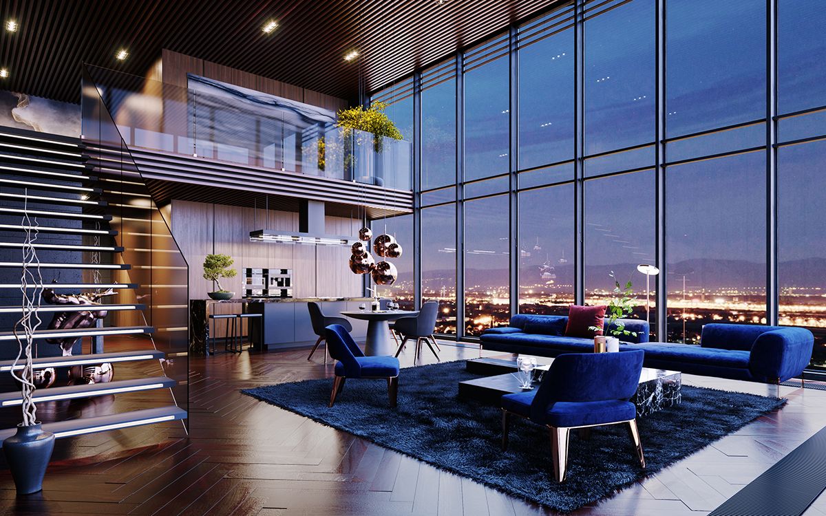 Căn hộ Penthouse có thiết kế sang trọng