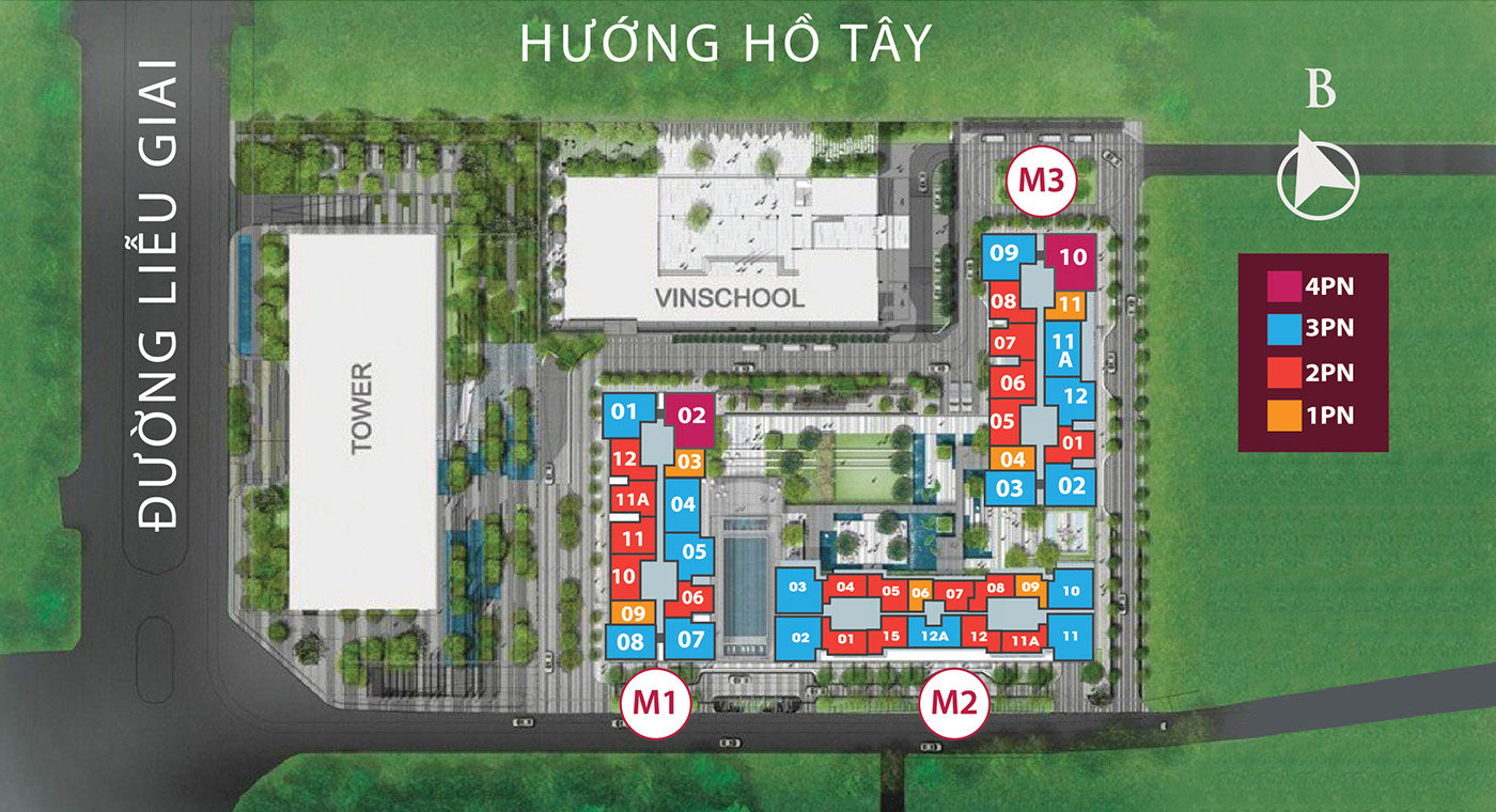 Mặt bằng tổng thể dự án Vinhomes Metropolis