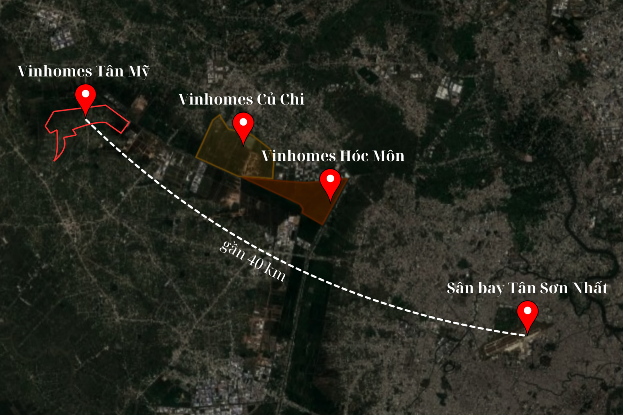 Vị trí khu đô thị Vinhomes Tân Mỹ Đức Hòa
