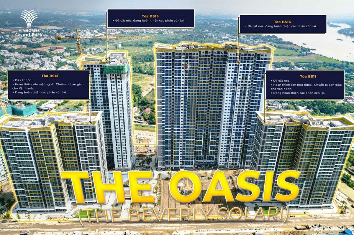 Phối cảnh tiểu khu The Oasis - phân khu The Beverly Solari (Vinhomes Grand Park Quận 9)