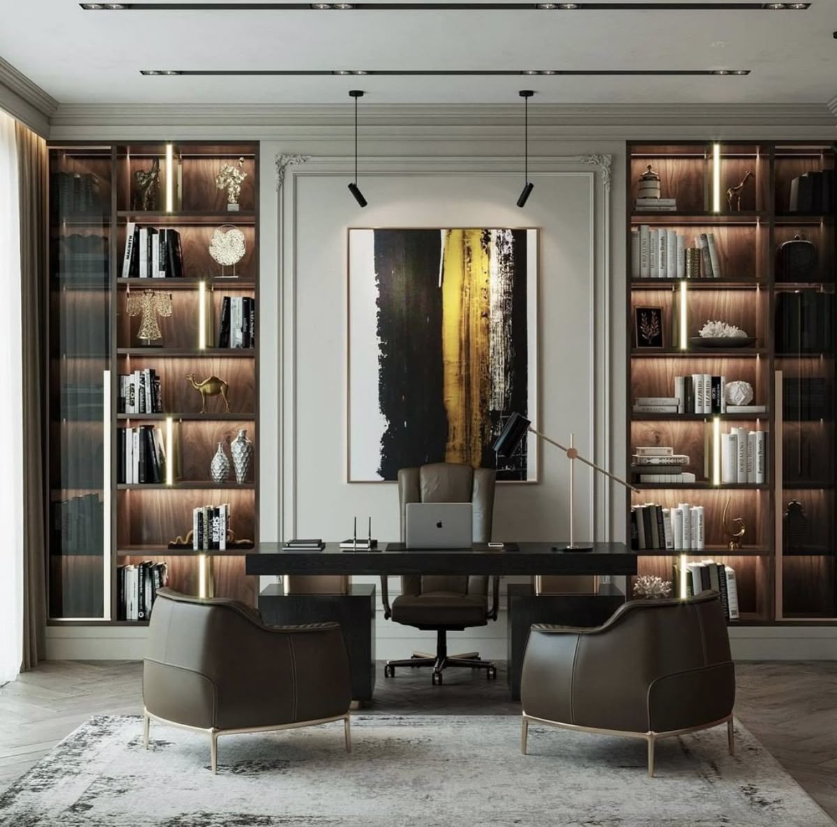 Nội thất chi tiết cổ điển với màu sắc hiện đại 