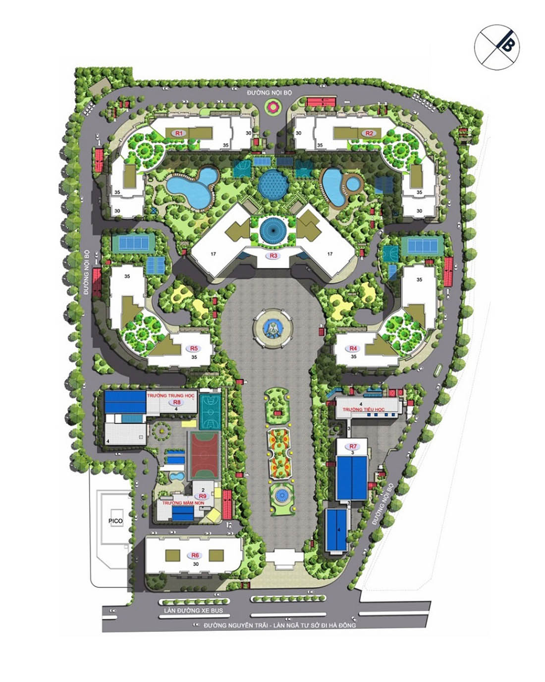 Mặt bằng tổng thể Vinhomes Royal City