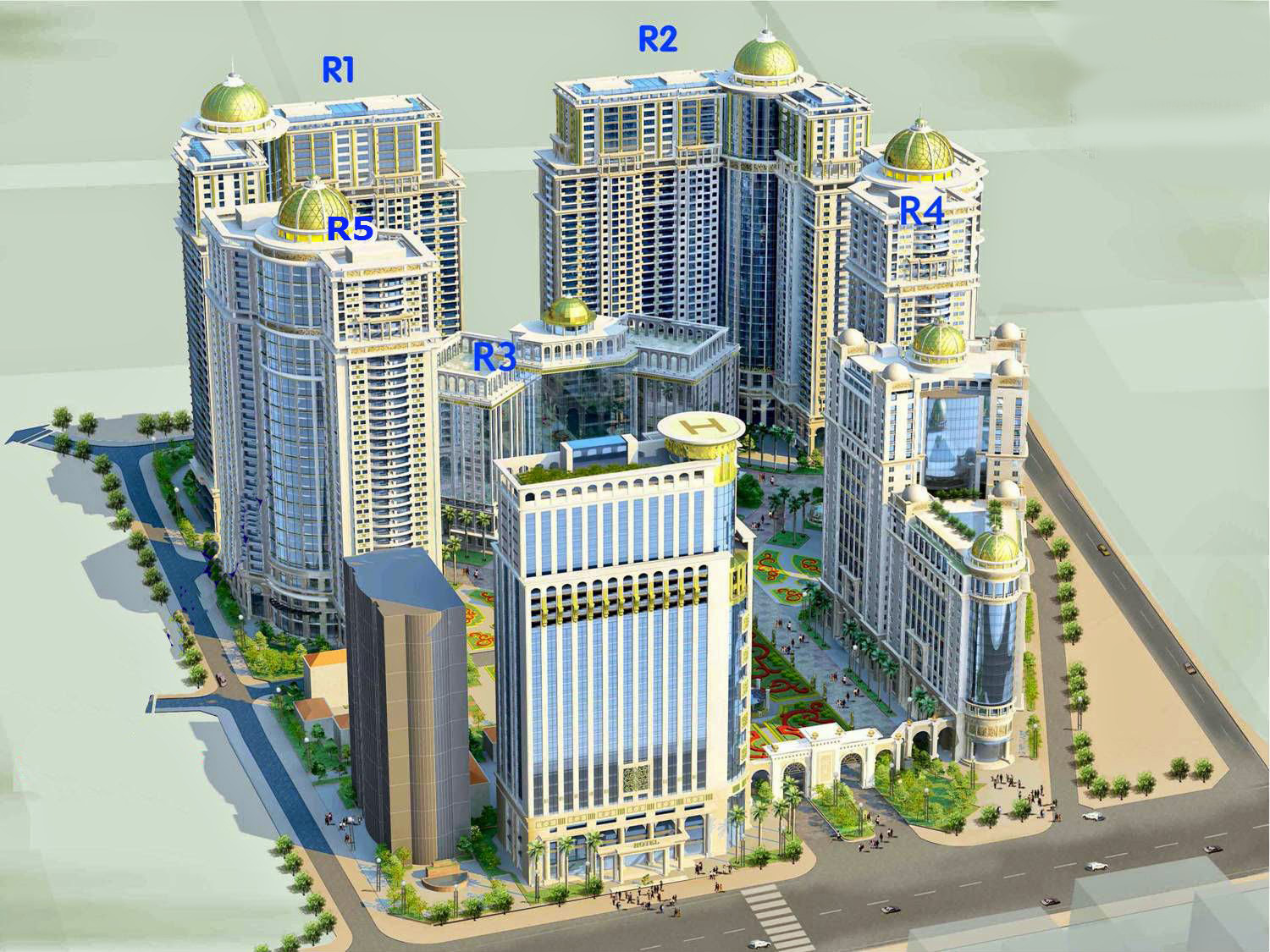 Phối cảnh tổng thể Vinhomes Royal City