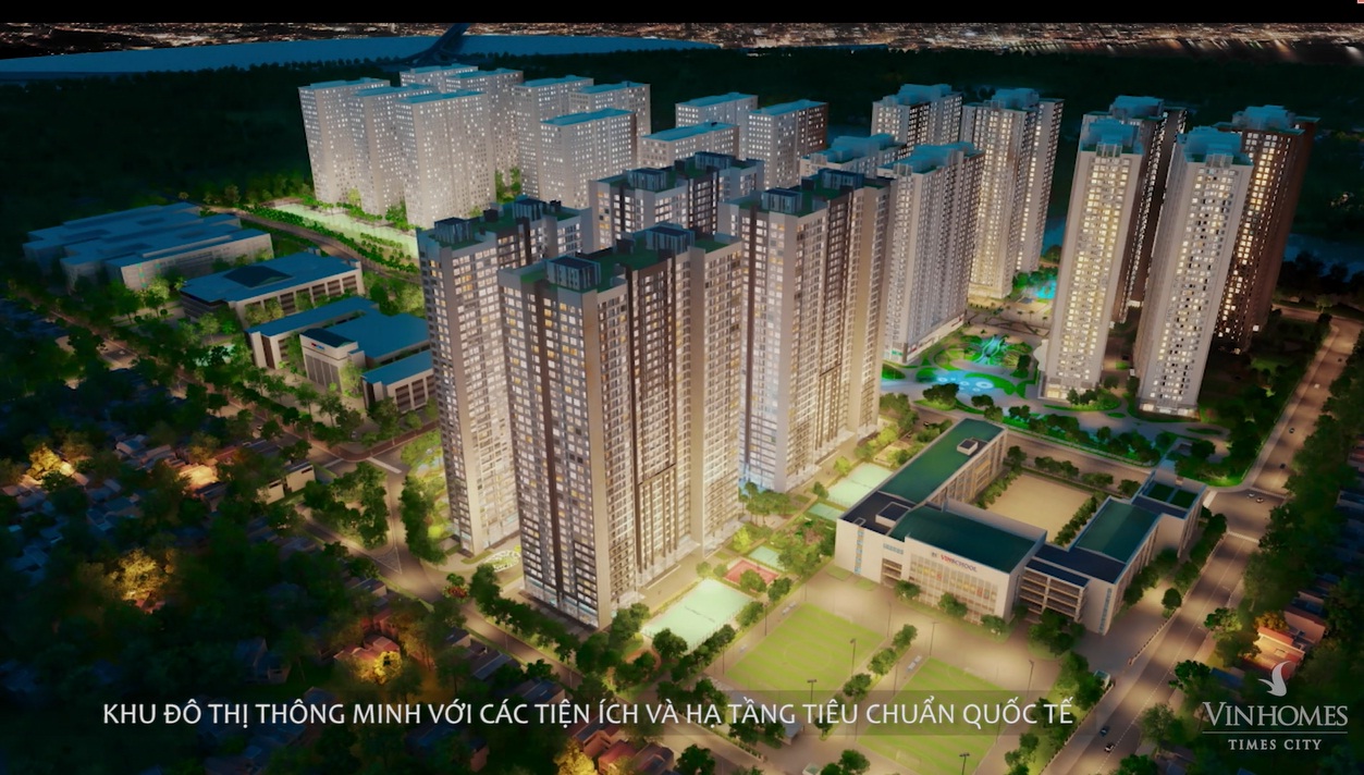 Phối cảnh tổng thể khu đô thị Vinhomes Times City