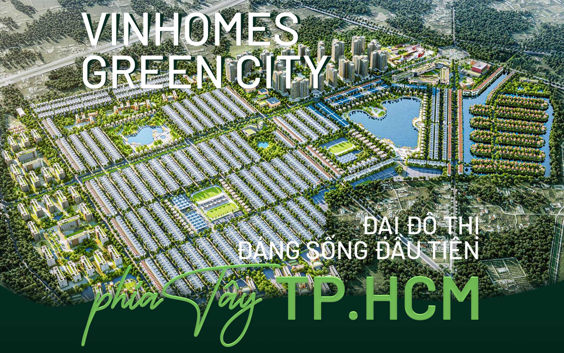 Phối cảnh tổng thể Vinhomes Green City Long An